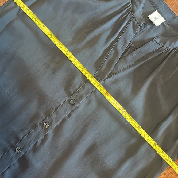 Cabi Lyric Blouse Top Small Black Convertible sleeves Small Modal button down - Picture 5 of 7